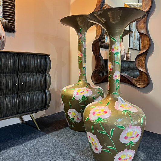 Vaso em Ferro decorado Ref. 70967