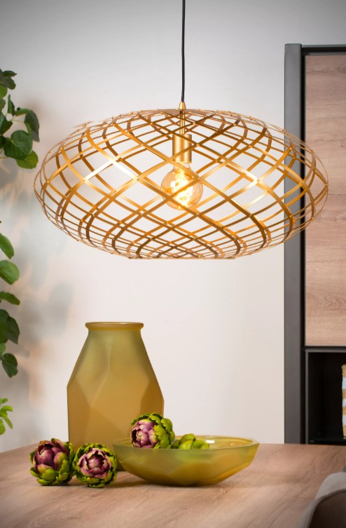 WOLFRAM - Pendant light - Ø 65 cm - 1xE27 - Matt Gold / Brass