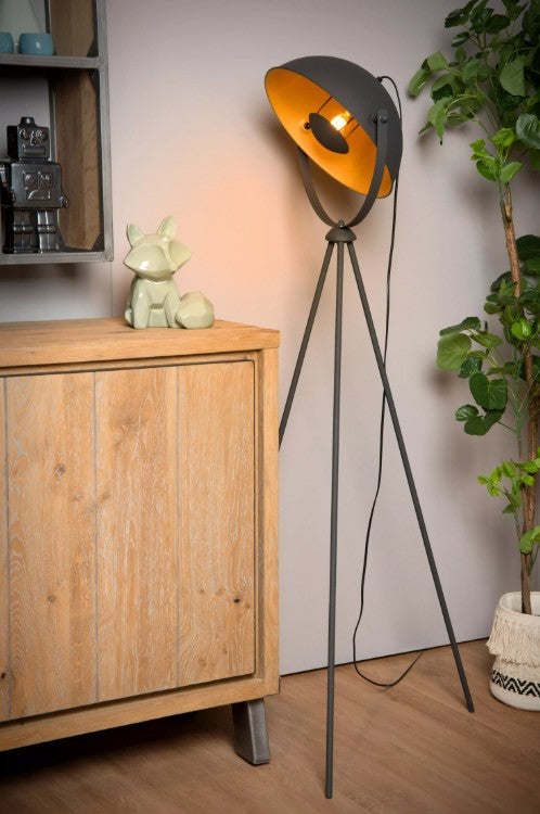 ALVARO - Floor lamp - 1xE27 - Black