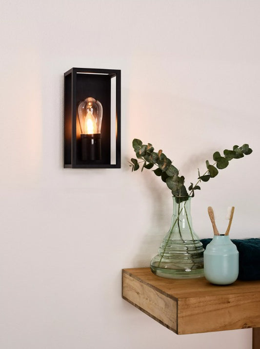 CARLYN - Wall light Bathroom - 1xE14 - IP54 - Black