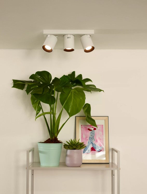NIGEL - Ceiling spotlight - LED Dim to warm - GU10 - 3x5W 2200K/3000K - White