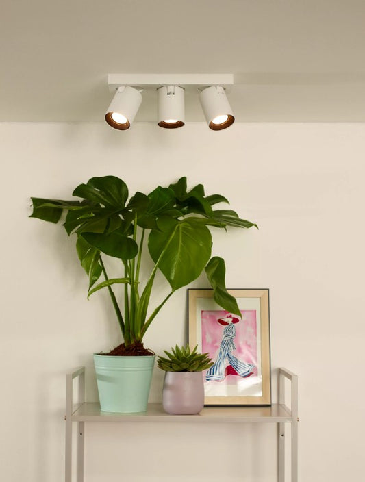 NIGEL - Ceiling spotlight - LED Dim to warm - GU10 - 3x5W 2200K/3000K - White