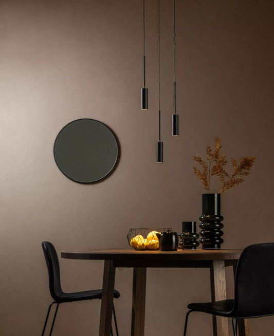 TUBULE - Pendant light - Ø 26 cm - LED - 3x7W 2700K - Black