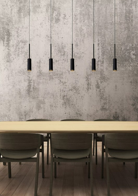 TUBULE - Pendant light - LED - 5x7W 2700K - Black