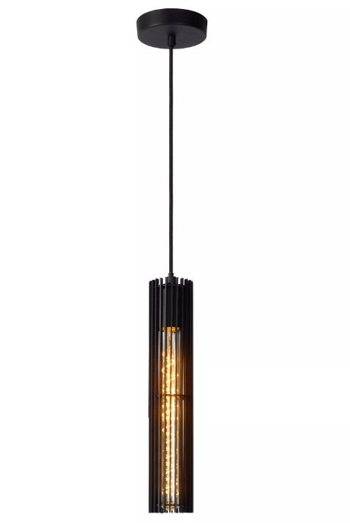 LIONEL - Pendant light - Ø 6,5 cm - 1xE27 - Black