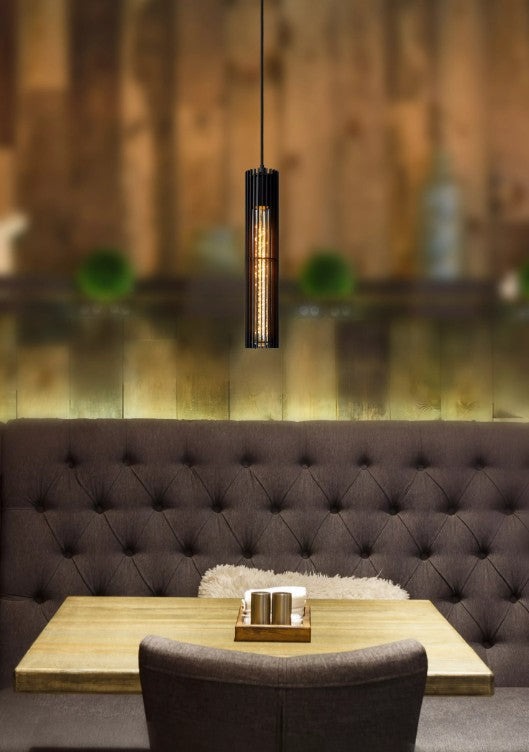 LIONEL - Pendant light - Ø 6,5 cm - 1xE27 - Black