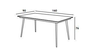 Mesa de refeição Ticino (in & out )