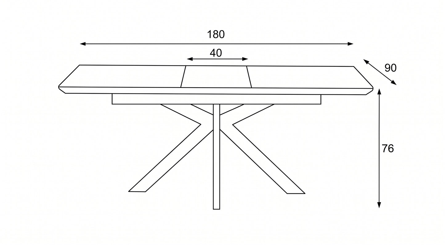 Mesa de jantar extensível Leo