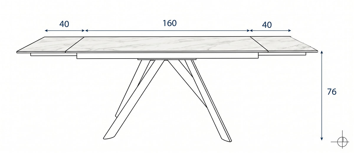 Mesa de jantar extensível Norma