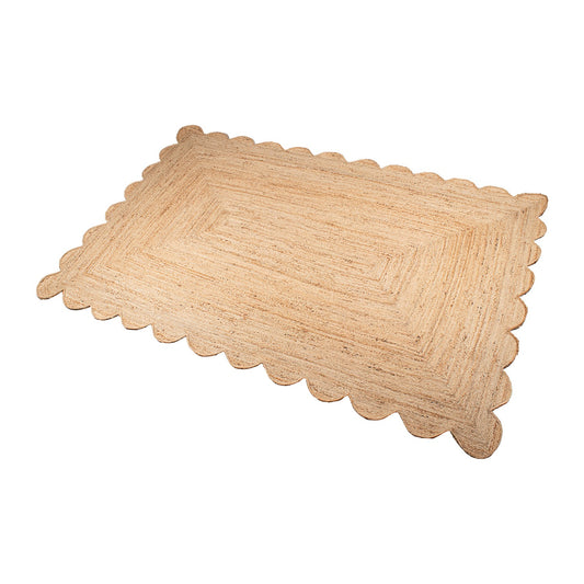 Tapete de Juta com rebordo recortado