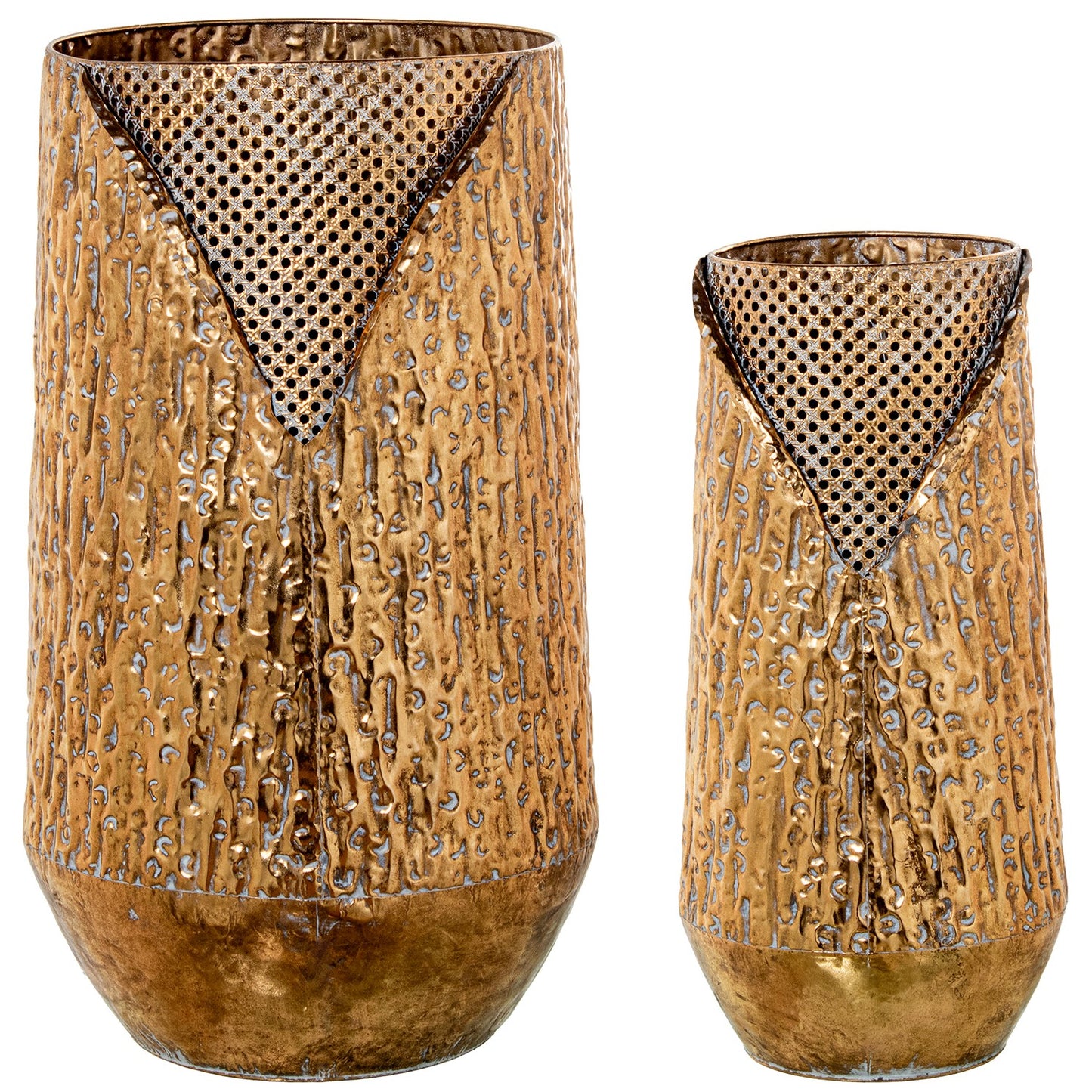 Set 2 Vasos de metal dourado Ref. 72544