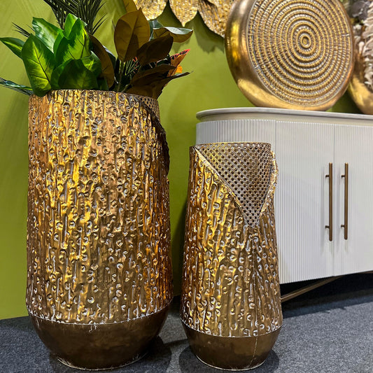 Set 2 Vasos de metal dourado Ref. 72544