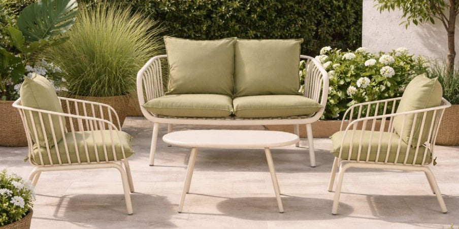 Conjunto Piave ( Sofá de 2 lug + 2 cadeirões individuais + mesa)