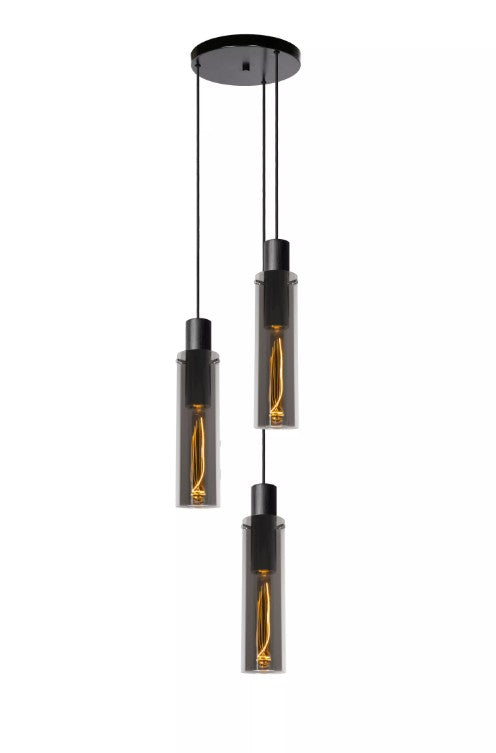 ORLANDO - Pendant light - Ø 32 cm - 3xE27 - Smoke Grey