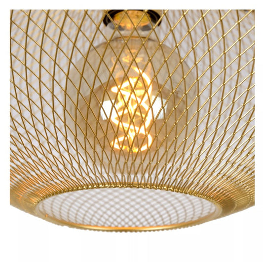 MESH - Flush ceiling light - Ø 30 cm - 1xE27 - Matt Gold / Brass