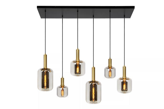 JOANET - Pendant light - 6xE27 - Smoke Grey
