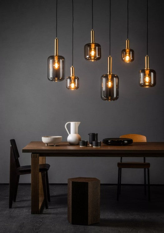 JOANET - Pendant light - 6xE27 - Smoke Grey