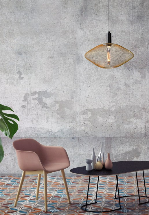 MESH - Pendant light - Ø 45 cm - 1xE27 - Matt Gold / Brass