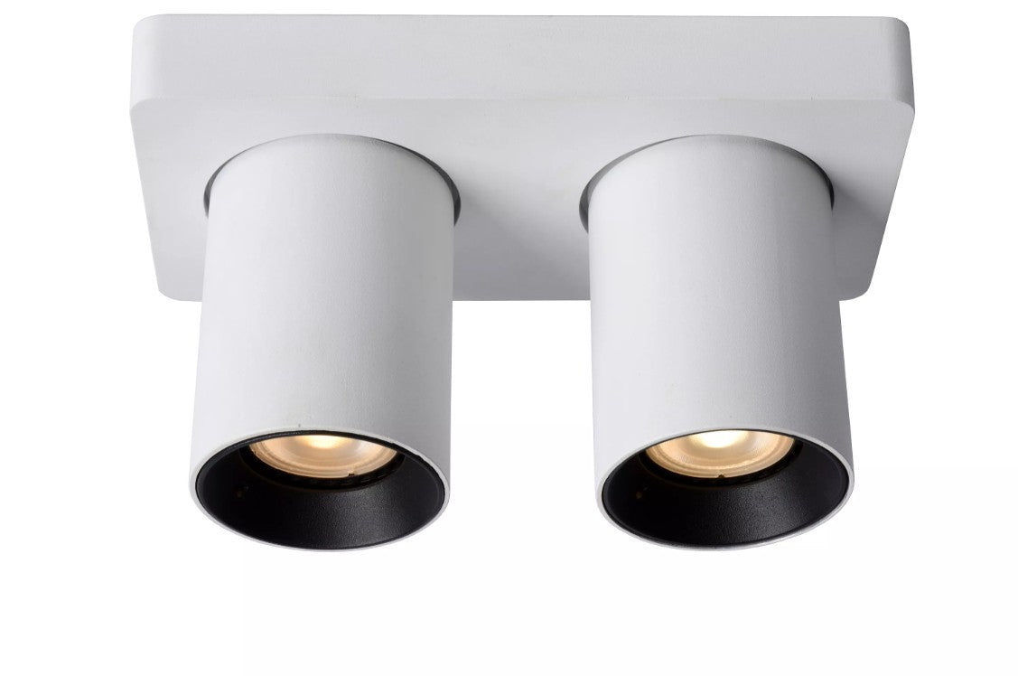 NIGEL - Ceiling spotlight - LED Dim to warm - GU10 - 2x5W 2200K/3000K - White