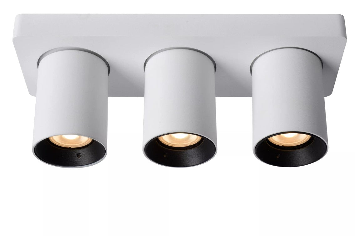 NIGEL - Ceiling spotlight - LED Dim to warm - GU10 - 3x5W 2200K/3000K - White