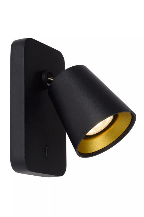 TURNON - Wall spotlight - LED Dim to warm - GU10 - 1x5W 2200K/3000K - Black