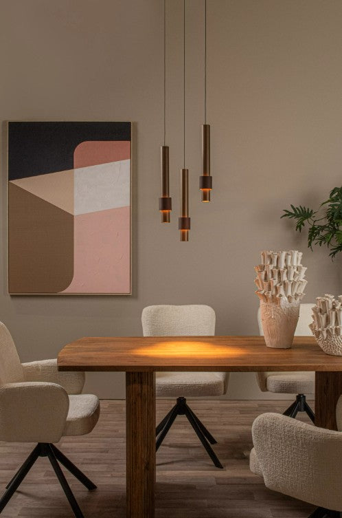 MARGARY - Pendant light - Ø 28 cm - LED - 3x5W 2700K - Coffee