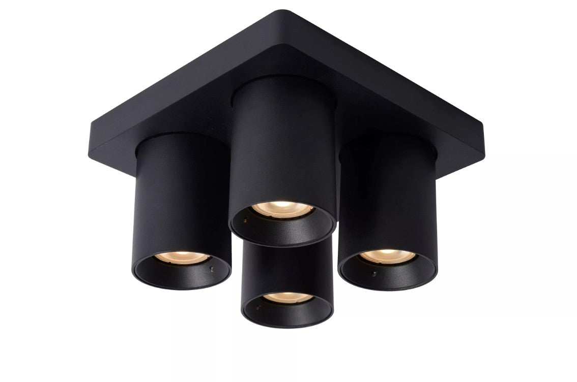 NIGEL - Ceiling spotlight - LED Dim to warm - GU10 - 4x5W 2200K/3000K - Black