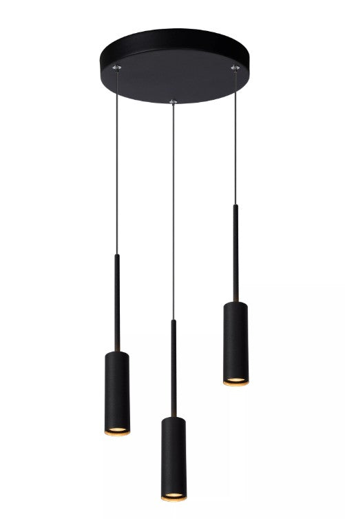 TUBULE - Pendant light - Ø 26 cm - LED - 3x7W 2700K - Black