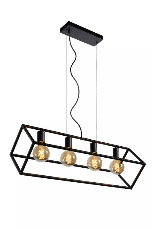 FABIAN - Pendant light - 4xE27 - Black