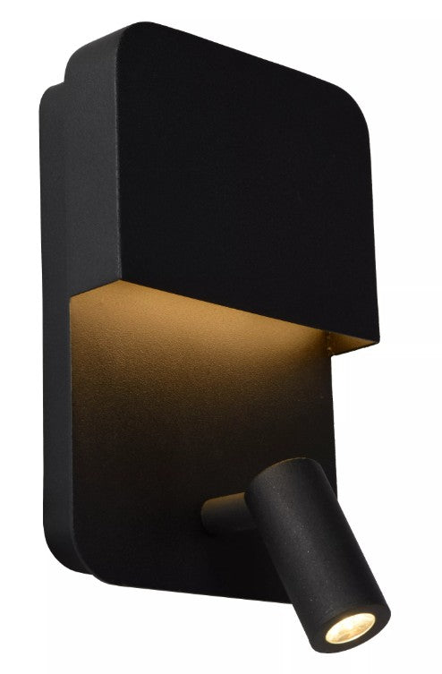 BOXER - Wall light - LED - 3000K - With USB charging point - Black