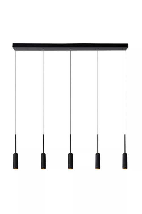 TUBULE - Pendant light - LED - 5x7W 2700K - Black