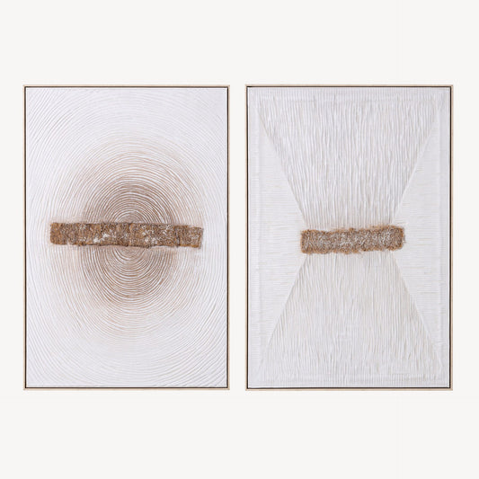Conjunto de 2 pinturas a óleo