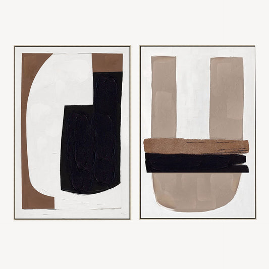 Conjunto de 2 pinturas a óleo REF: 11323/11324